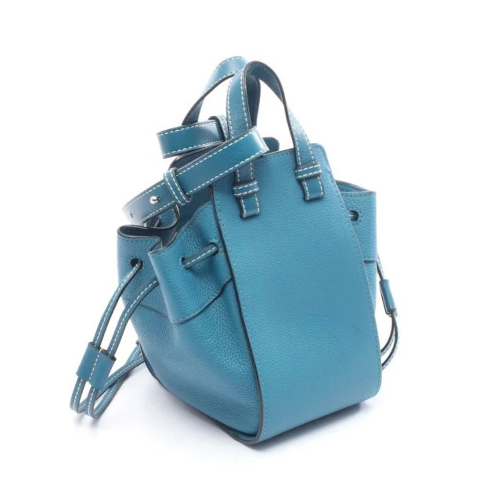 Loewe Blue Hammock Bag Leather Handbag Drawstring